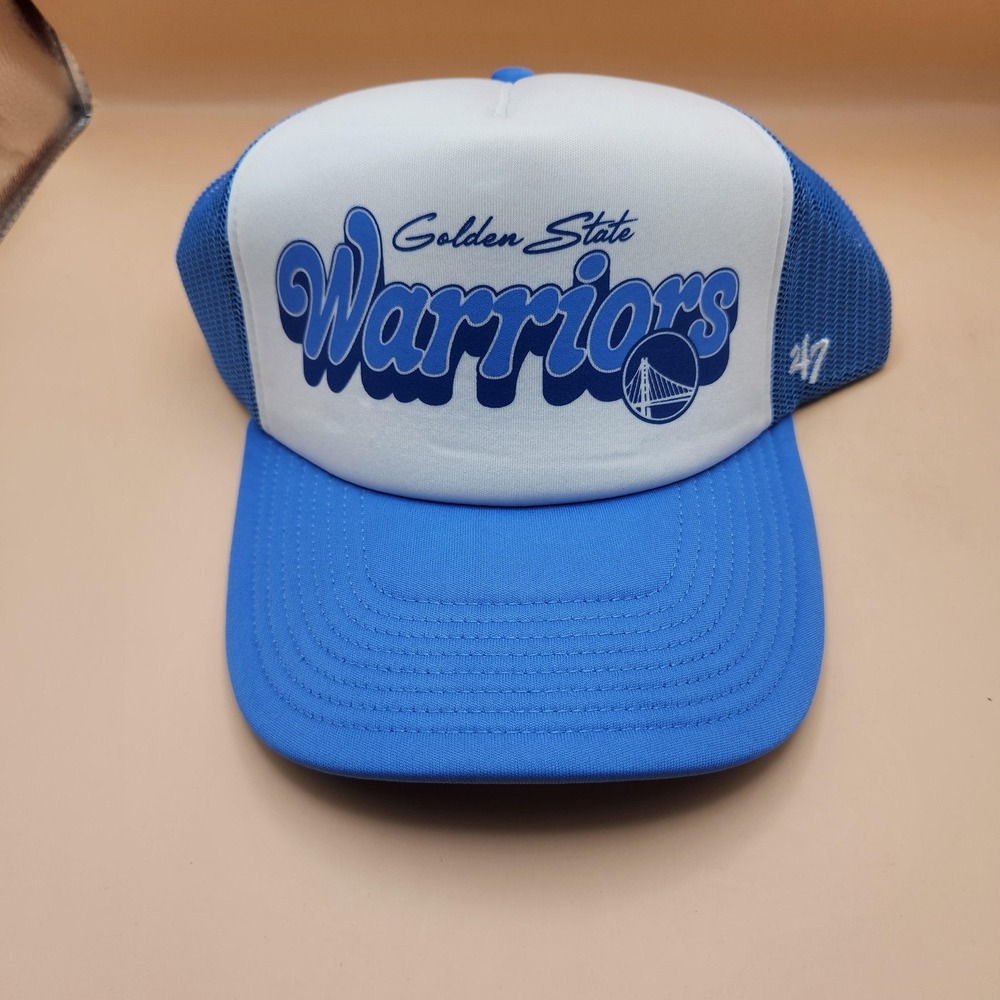 Golden State Warriors Hat Cap Snap Back One Size Blue NBA Basketball '47 Brand